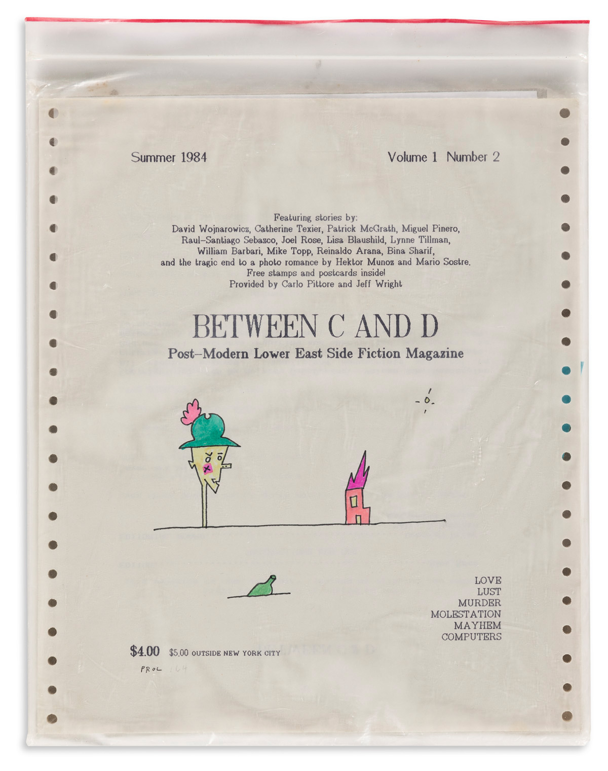 JOEL ROSE and CATHERINE TEXIER; editors. Between C and D Magazine. Volume 1, Numbers 2 and 4.